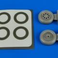Accessory for plastic models - F6F Hellcat wheels (type B) & paint masks
