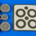 Accessory for plastic models - Su-27 Flanker (late) wheels & paint masks