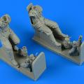 Accessory for plastic models - Soviet WWII Pilot and Gunner for Il-2m3 Sturmovik wit seat