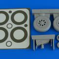 Accessory for plastic models - A1H Skyraider wheels & paint masks