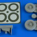 Accessory for plastic models - A-1J Skyraider wheels & paint masks