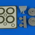 Accessory for plastic models - A-1H Skyraider wheels & paint masks