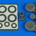 Accessory for plastic models - Do 217N wheels & paint masks - late A