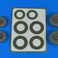 Accessory for plastic models - A-26B/C (B-26B/C) Invader wheels & paint masks early - diamond pattern
